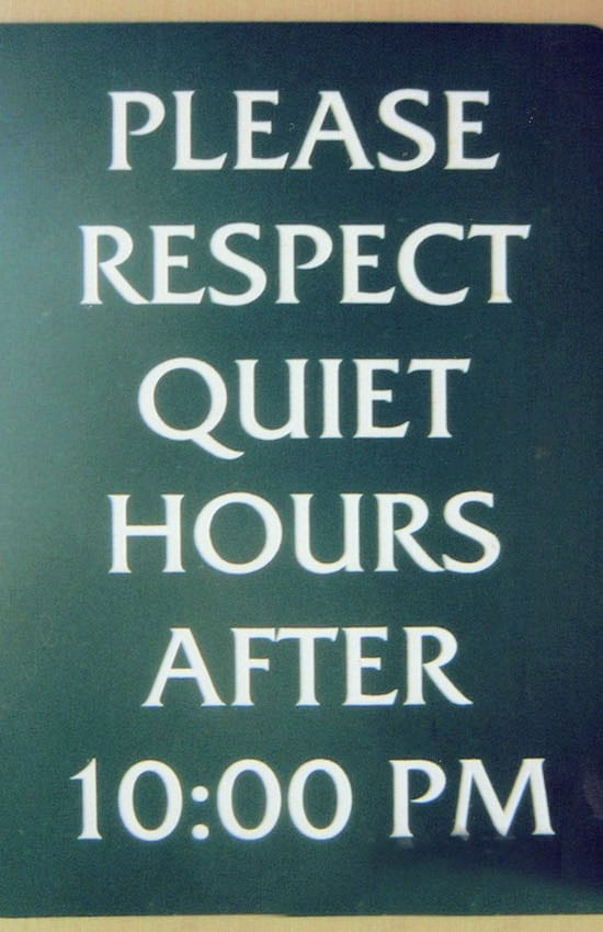Quiet hours posting