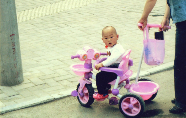 Little boy on bike in Xian