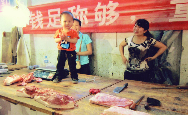 Proud mom in Fengdu