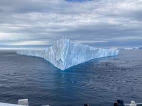 Wedge iceberg that looks like a plateau