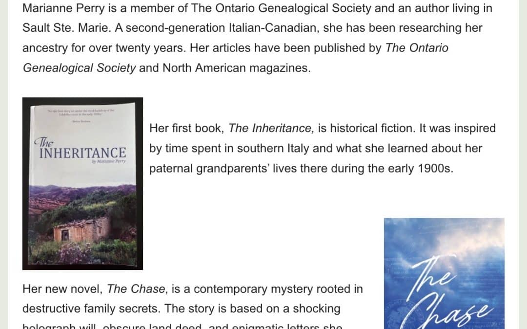The Chase Announced by The Ontario Genealogical Society