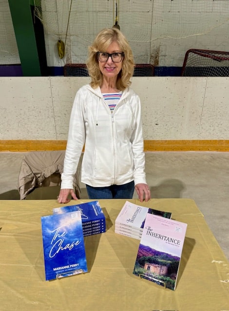 Marianne discussed her books The Chase and The Inheritance at the market.